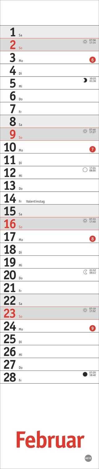Bild: 9783756406364 | Langplaner mini, rot 2025 | Heye | Kalender | Bürokalender Heye | 2025