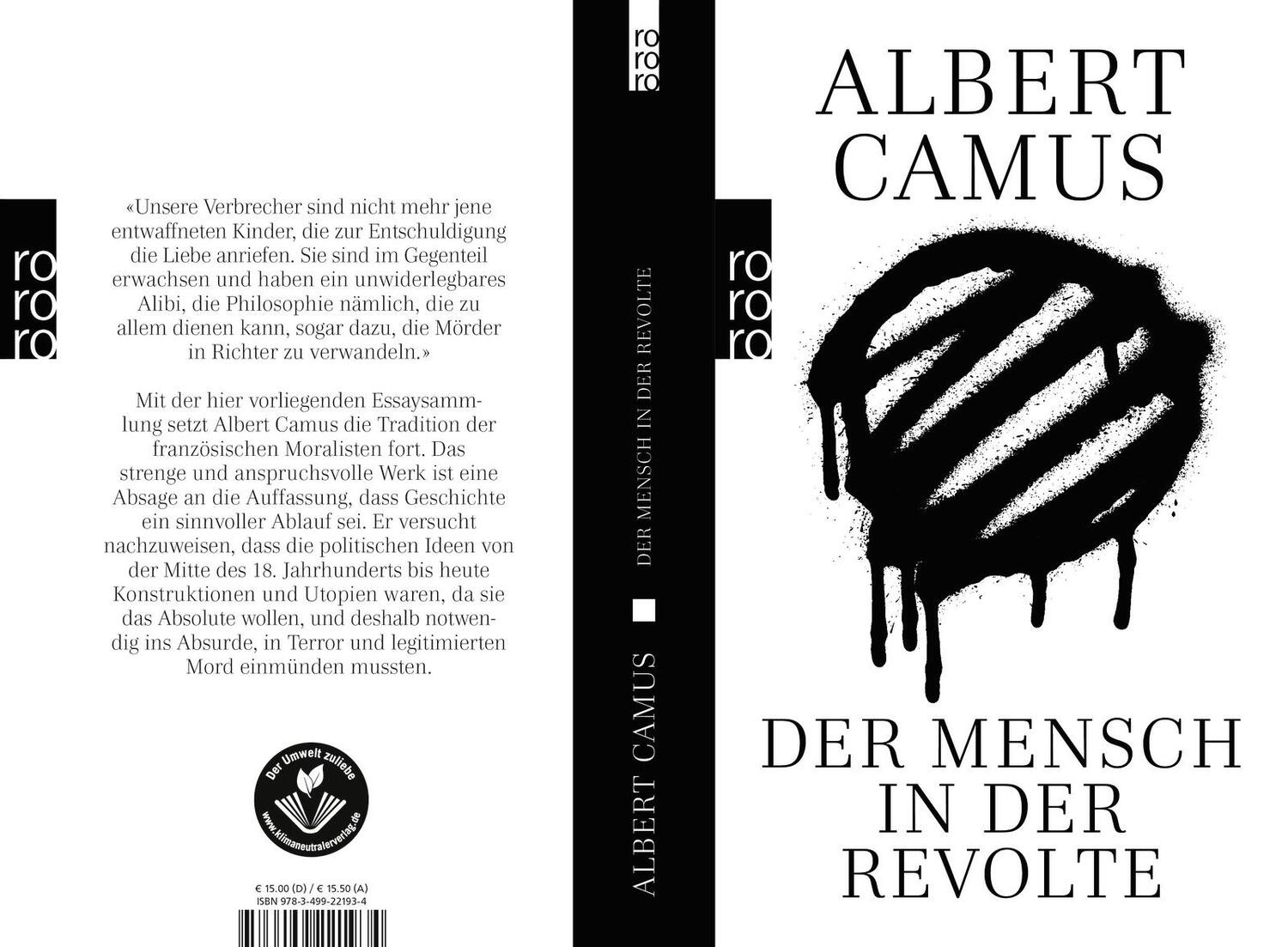 Rückseite: 9783499221934 | Der Mensch in der Revolte | Albert Camus | Taschenbuch | Deutsch