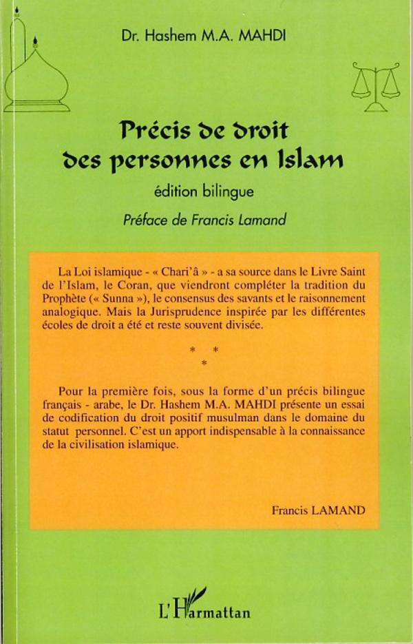 Cover: 9782296041509 | Précis de droit des personnes en Islam | Hashem M. A. Mahdi | Buch