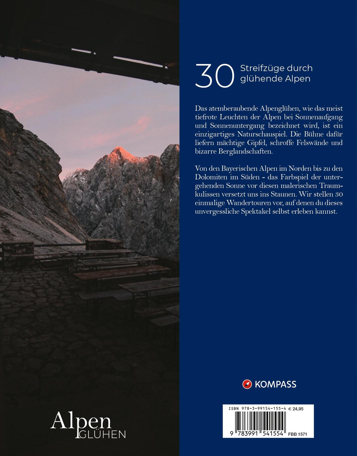 Rückseite: 9783991541554 | Alpenglühen - 30 Wandertouren durch leuchtende Alpenlandschaften