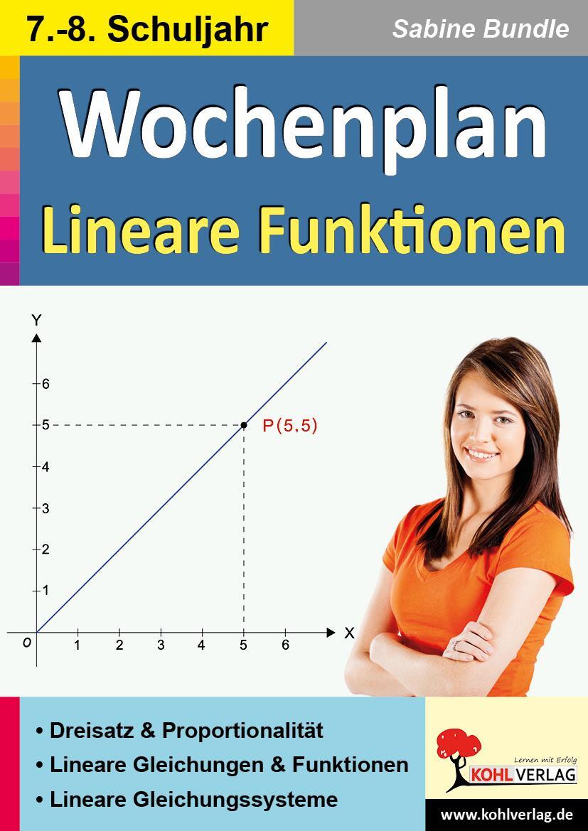 Cover: 9783985581436 | Wochenplan Lineare Funktionen / Klasse 7-8 | Sabine Bundle | Buch