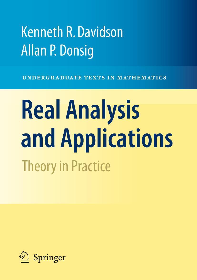 Cover: 9780387980973 | Real Analysis and Applications | Theory in Practice | Davidson (u. a.)