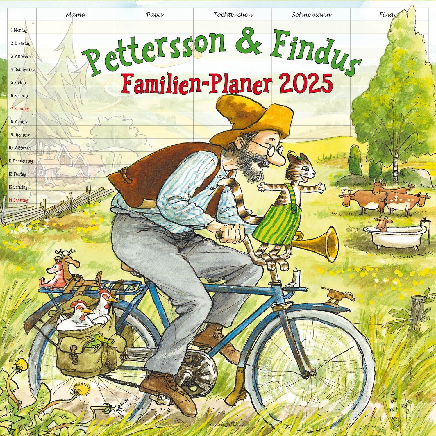 Cover: 9783959293983 | Pettersson &amp; Findus - Familienplaner | Kalender 2025 | Kalender | 2025