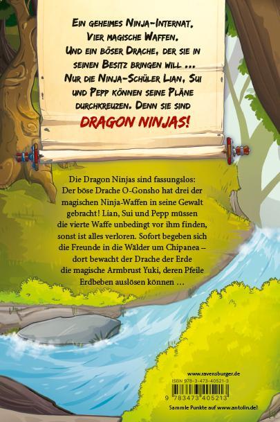 Rückseite: 9783473405213 | Dragon Ninjas, Band 4: Der Drache der Erde | Michael Petrowitz | Buch