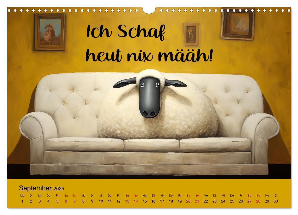 Bild: 9783383825804 | Schafsprüche (Wandkalender 2025 DIN A3 quer), CALVENDO Monatskalender