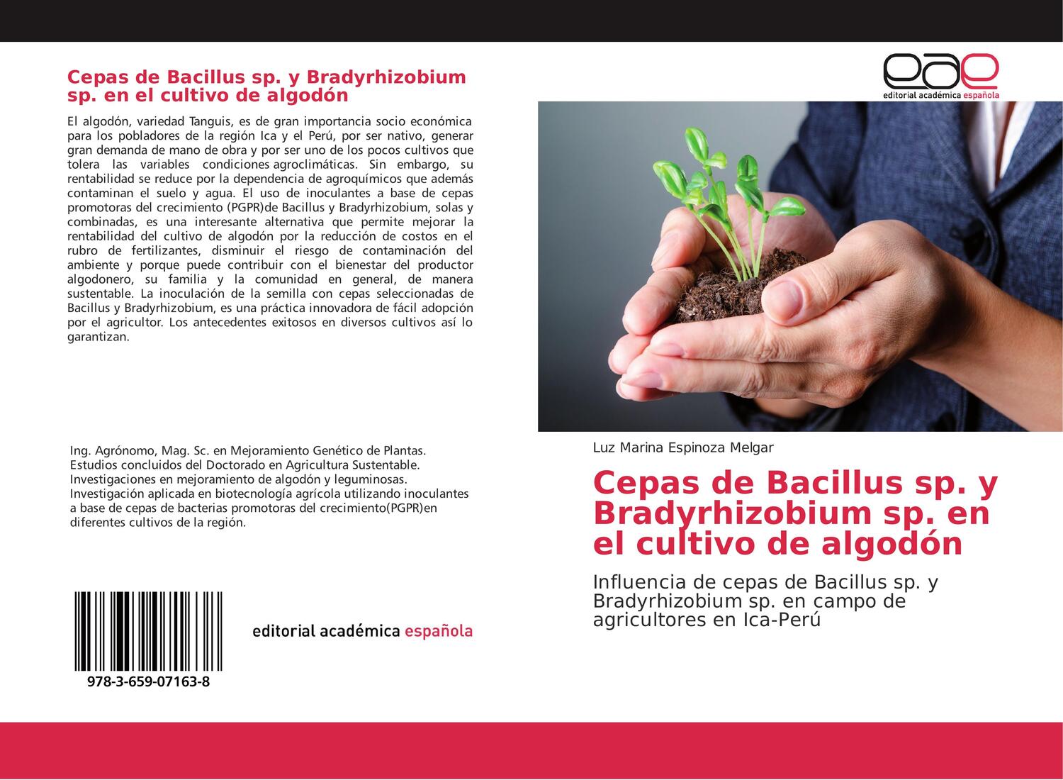 Cover: 9783659071638 | Cepas de Bacillus sp. y Bradyrhizobium sp. en el cultivo de algodón