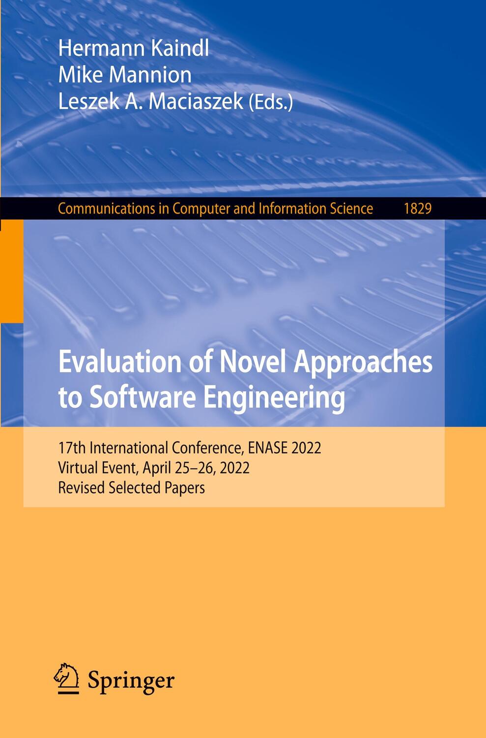 Cover: 9783031365966 | Evaluation of Novel Approaches to Software Engineering | Taschenbuch