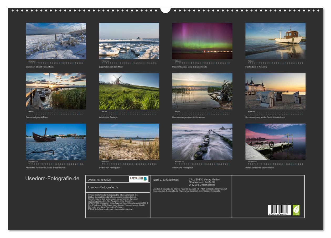 Bild: 9783435604685 | Usedom-Fotografie.de (Wandkalender 2025 DIN A2 quer), CALVENDO...