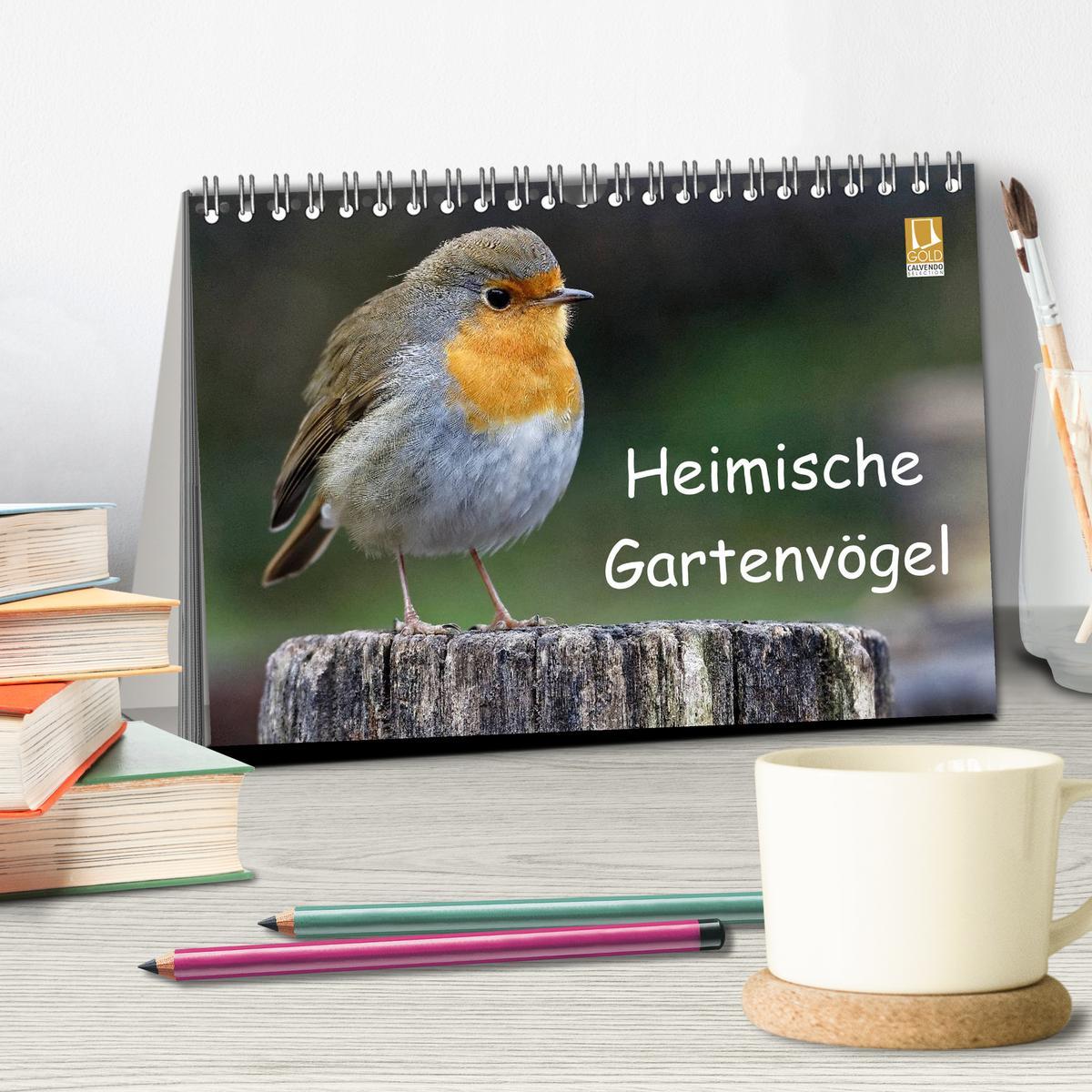 Bild: 9783435616183 | Heimische Gartenvögel (Tischkalender 2025 DIN A5 quer), CALVENDO...