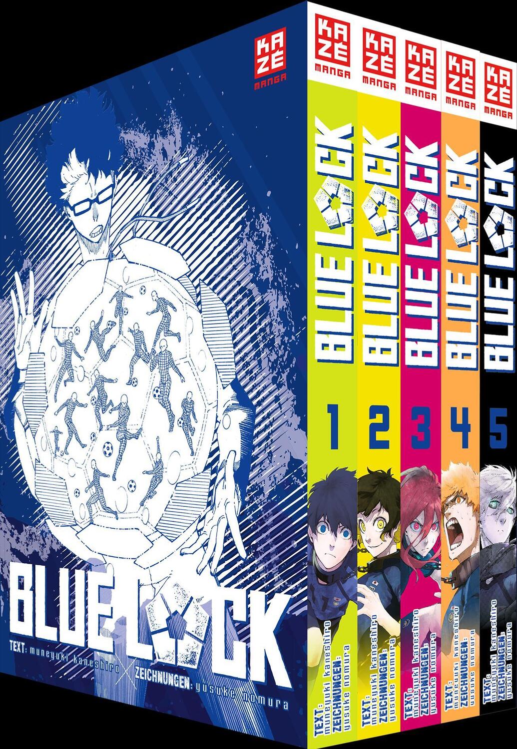 Cover: 9782889516193 | Blue Lock - Band 1-5 im Sammelschuber | Yusuke Nomura | Taschenbuch