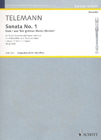 Cover: 9790220116575 | Sonate 1 F | Georg Philipp Telemann | Buch | Schott Music London