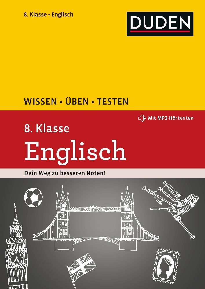 Cover: 9783411722846 | Duden Wissen - Üben - Testen: Englisch 8. Klasse | Anja Steinhauer