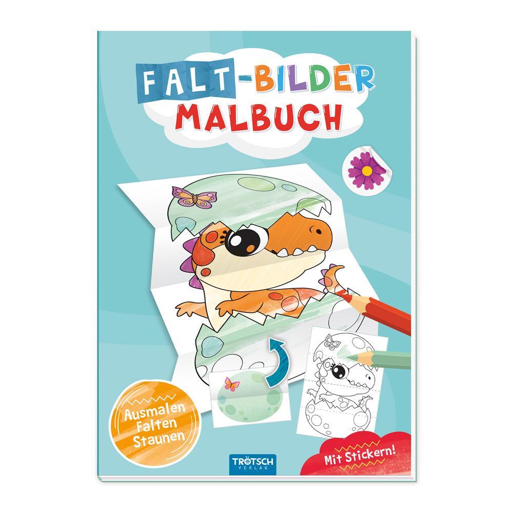 Cover: 9783988020789 | Trötsch Malbuch Faltbilder-Malbuch Dino | Trötsch Verlag | Taschenbuch