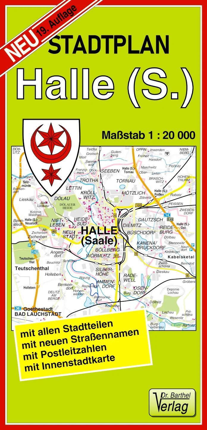 Cover: 9783895910395 | Stadtplan Halle (Saale) 1 : 20 000 | (Land-)Karte | Barthel Karten