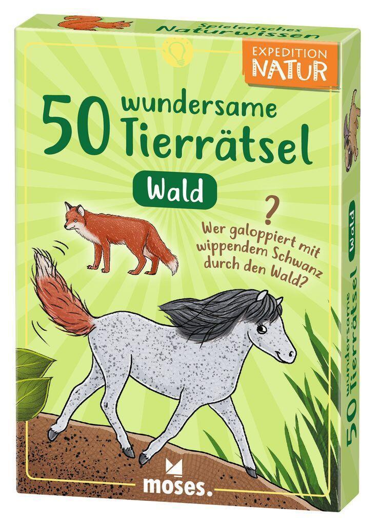 Cover: 4033477098221 | 50 wundersame Tierrätsel - Wald | Inga Marie Ramcke | Box | Deutsch