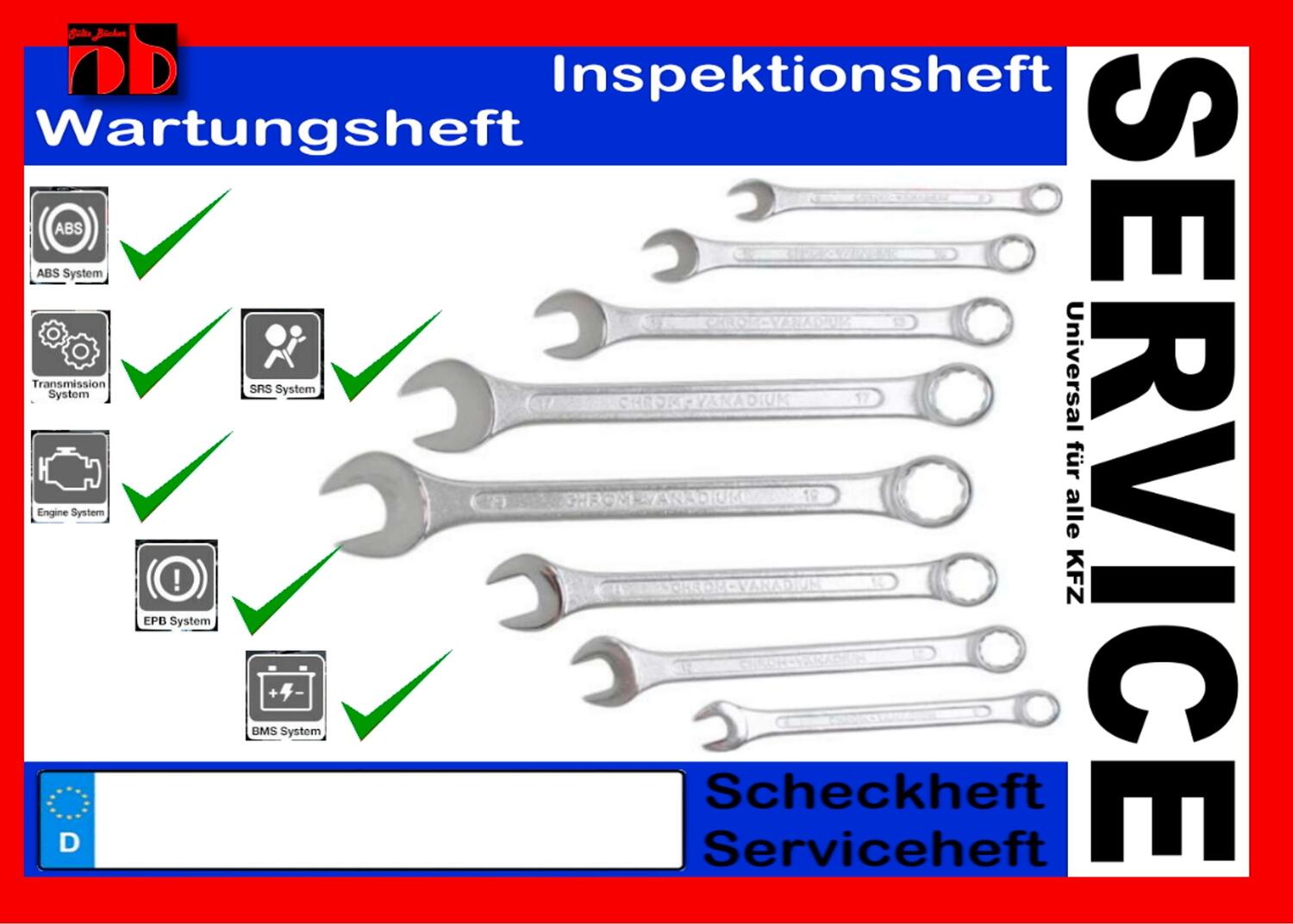 Cover: 9783750432642 | Universal KFZ Inspektionsheft Serviceheft Wartungsheft Scheckheft