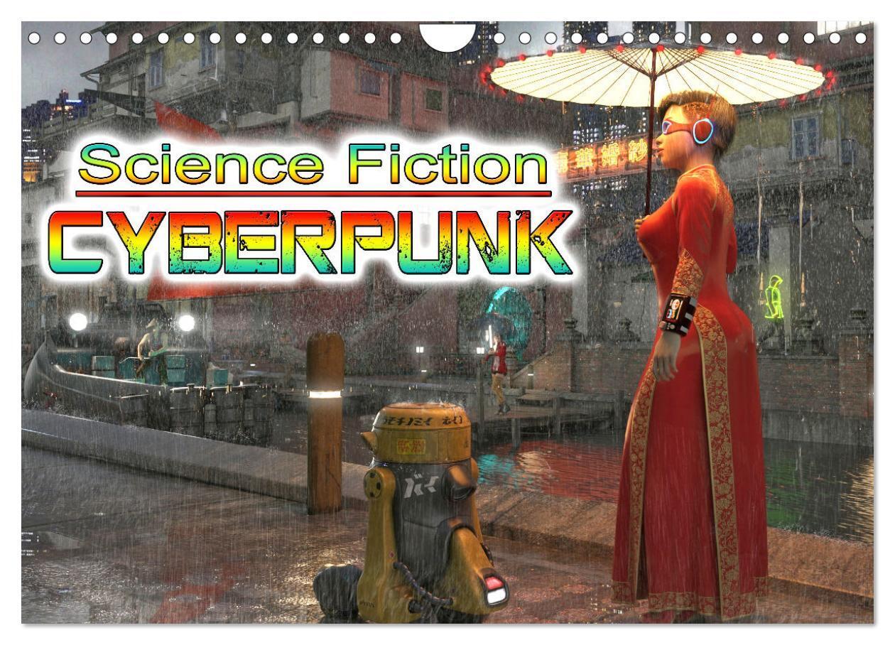 Cover: 9783435055371 | Science Fiction Cyberpunk (Wandkalender 2025 DIN A4 quer), CALVENDO...