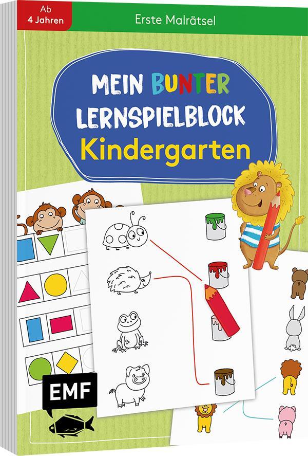 Cover: 9783745909197 | Mein bunter Lernspielblock - Kindergarten: Erste Malrätsel | Buch