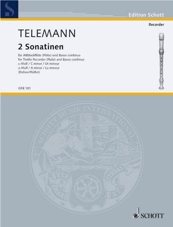 Cover: 9790001114875 | Two Sonatinas in C minor and A minor | Georg Philipp Telemann | Buch