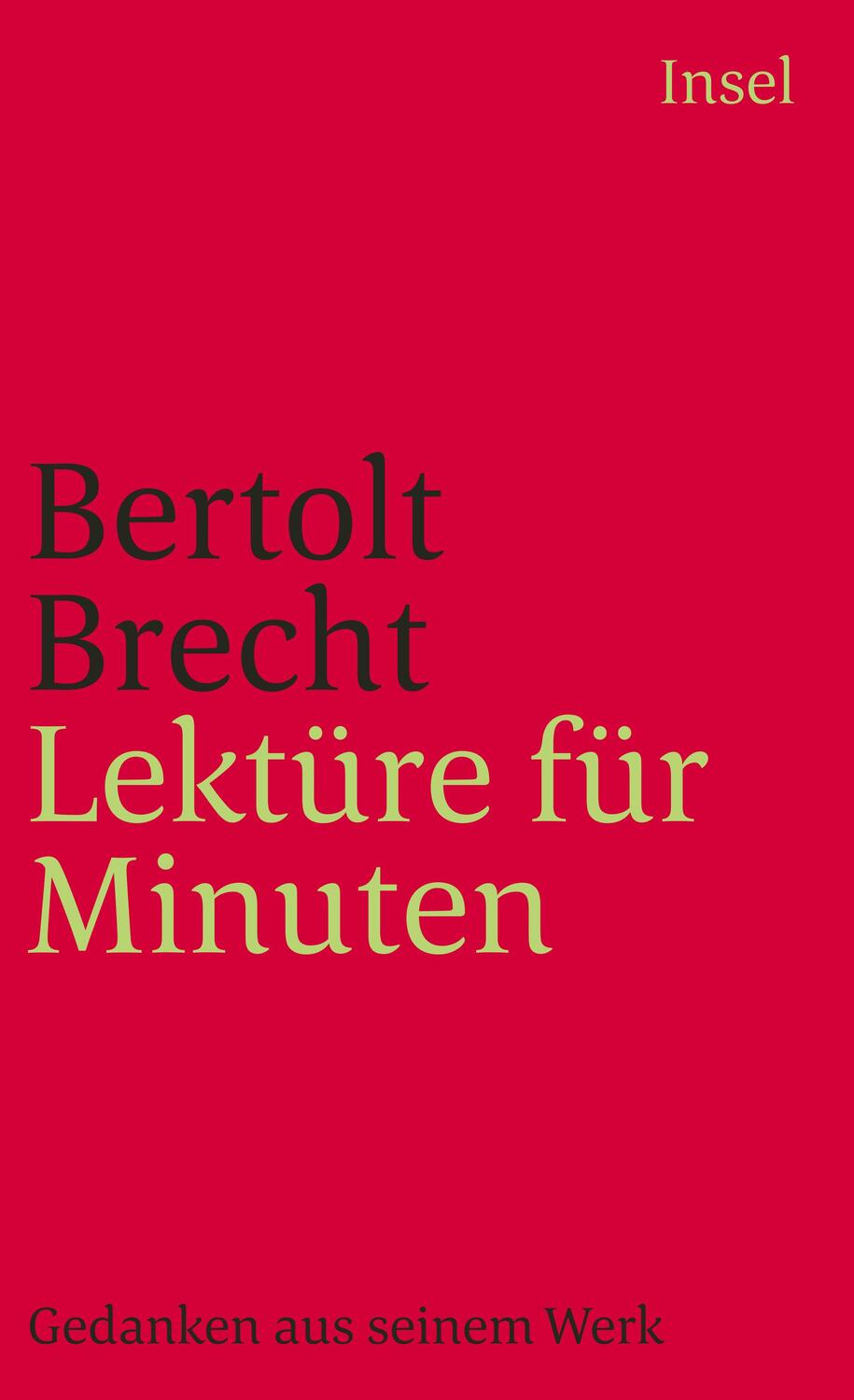 Cover: 9783458345640 | Lektüre für Minuten | Bertolt Brecht | Taschenbuch | Deutsch | 2002
