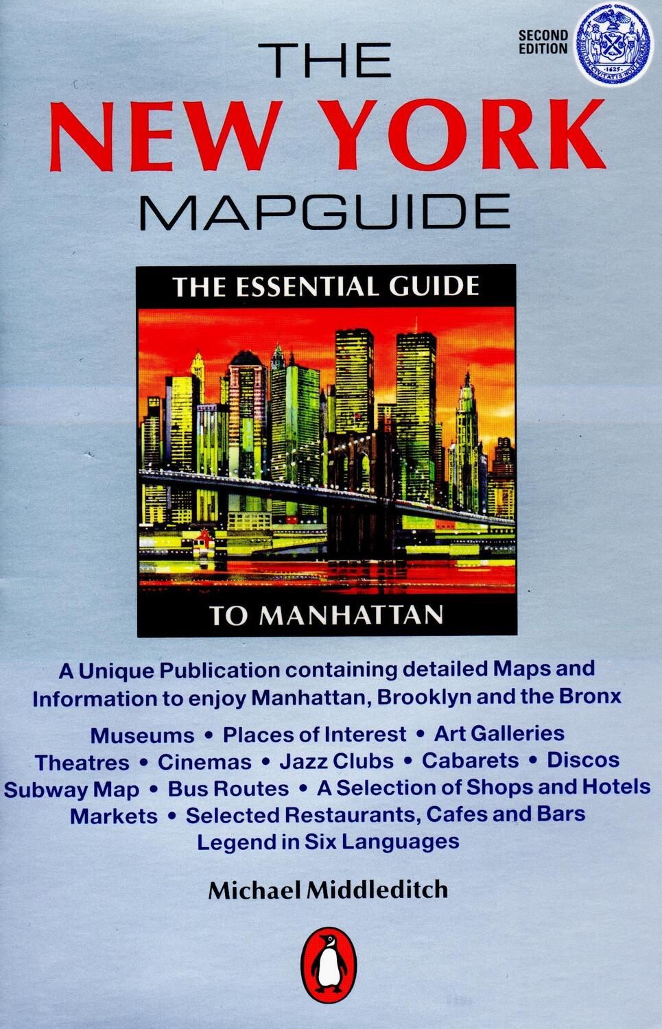 Cover: 9780140294590 | The New York Mapguide | The Essential Guide to Manhattan | Middleditch