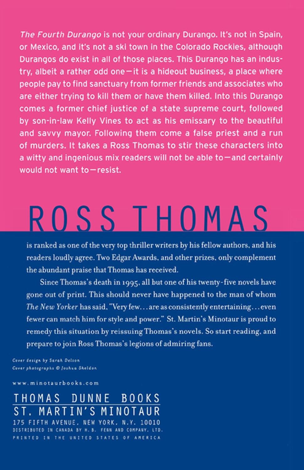 Rückseite: 9780312315856 | The Fourth Durango | Ross Thomas | Taschenbuch | Paperback | Englisch