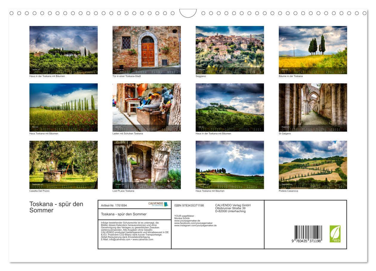 Bild: 9783435371198 | Toskana - spür den Sommer (Wandkalender 2025 DIN A3 quer), CALVENDO...