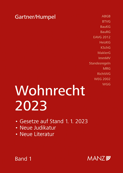 Cover: 9783214251017 | Wohnrecht 2023 | Herbert Gartner (u. a.) | Taschenbuch | Deutsch