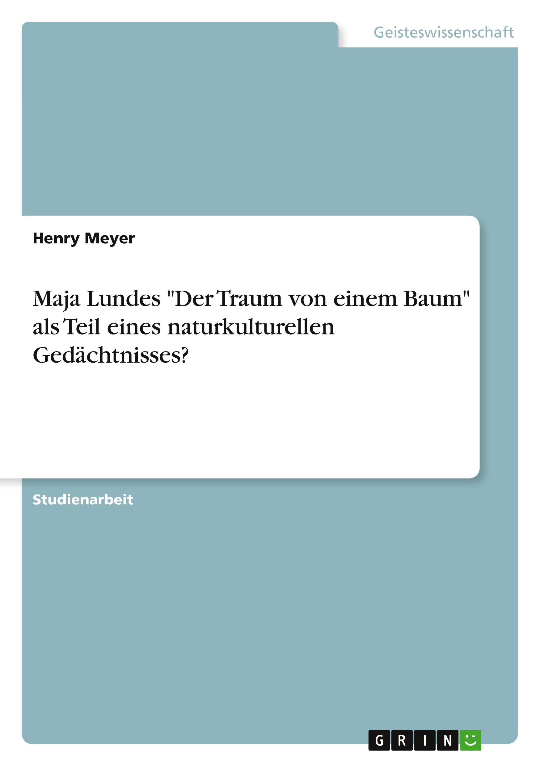 Cover: 9783389087824 | Maja Lundes "Der Traum von einem Baum" als Teil eines...