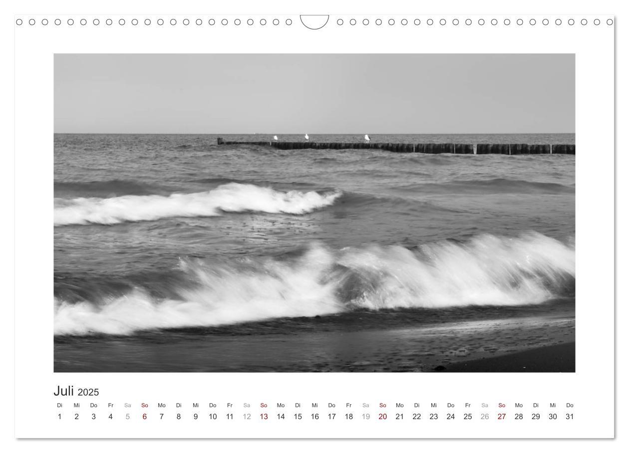 Bild: 9783435291328 | Monochrom Meer (Wandkalender 2025 DIN A3 quer), CALVENDO...