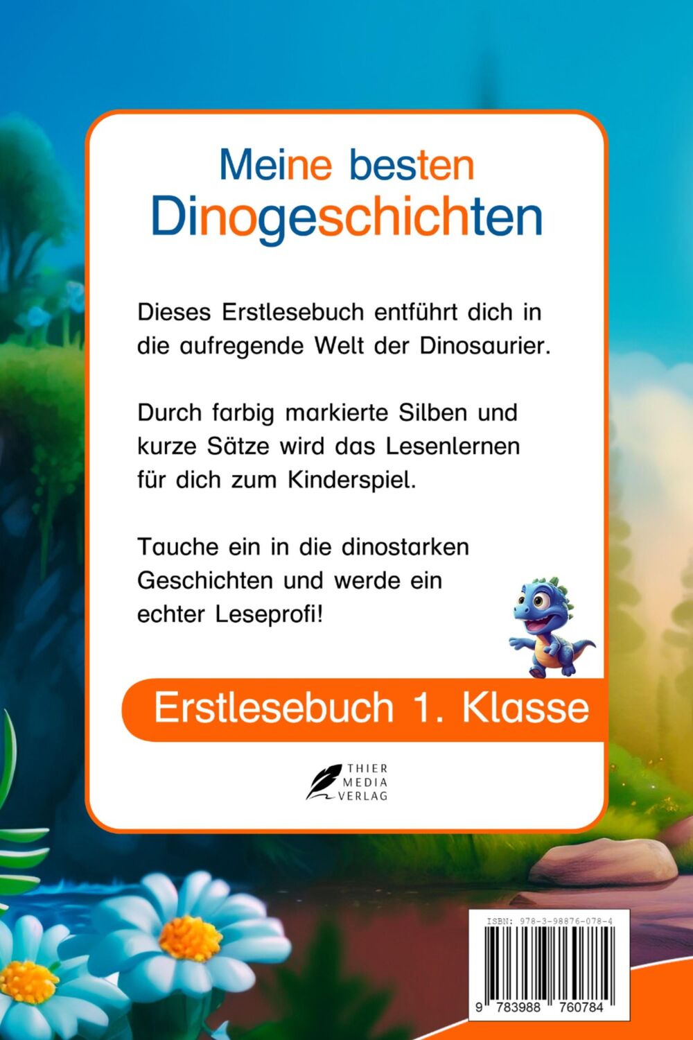 Rückseite: 9783988760784 | Silbenbuch 1. Klasse - Meine besten Dinogeschichten | Felix Adler