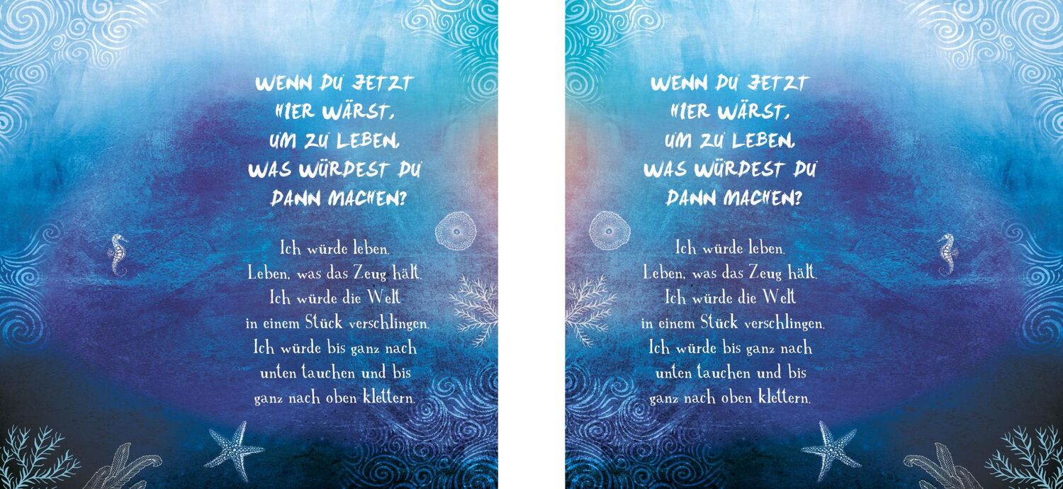 Bild: 9783570166475 | An meiner Wand ein leuchtend blauer Ozean | Sarah Ann Juckes | Buch