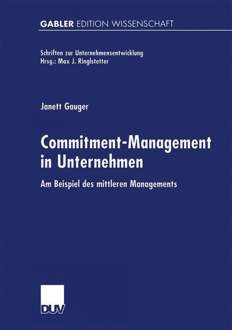 Cover: 9783824472369 | Commitment-Management in Unternehmen | Janett Gauger | Taschenbuch