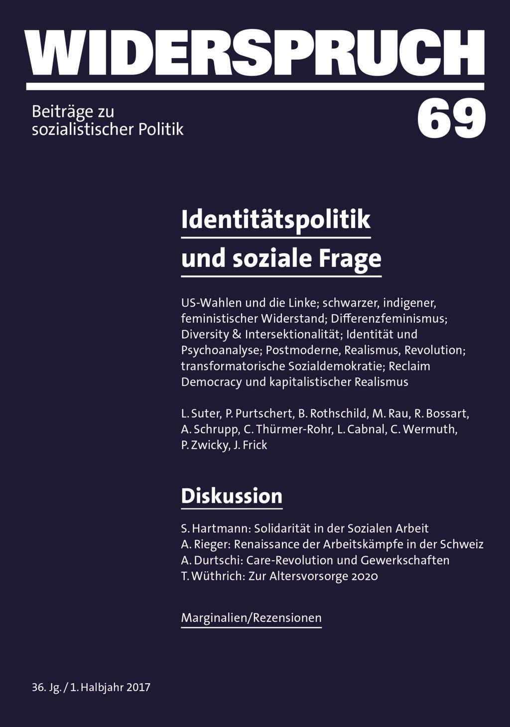 Cover: 9783858697530 | Widerspruch 69 | Beiträge zu sozialistischer Politik, Widerspruch 69