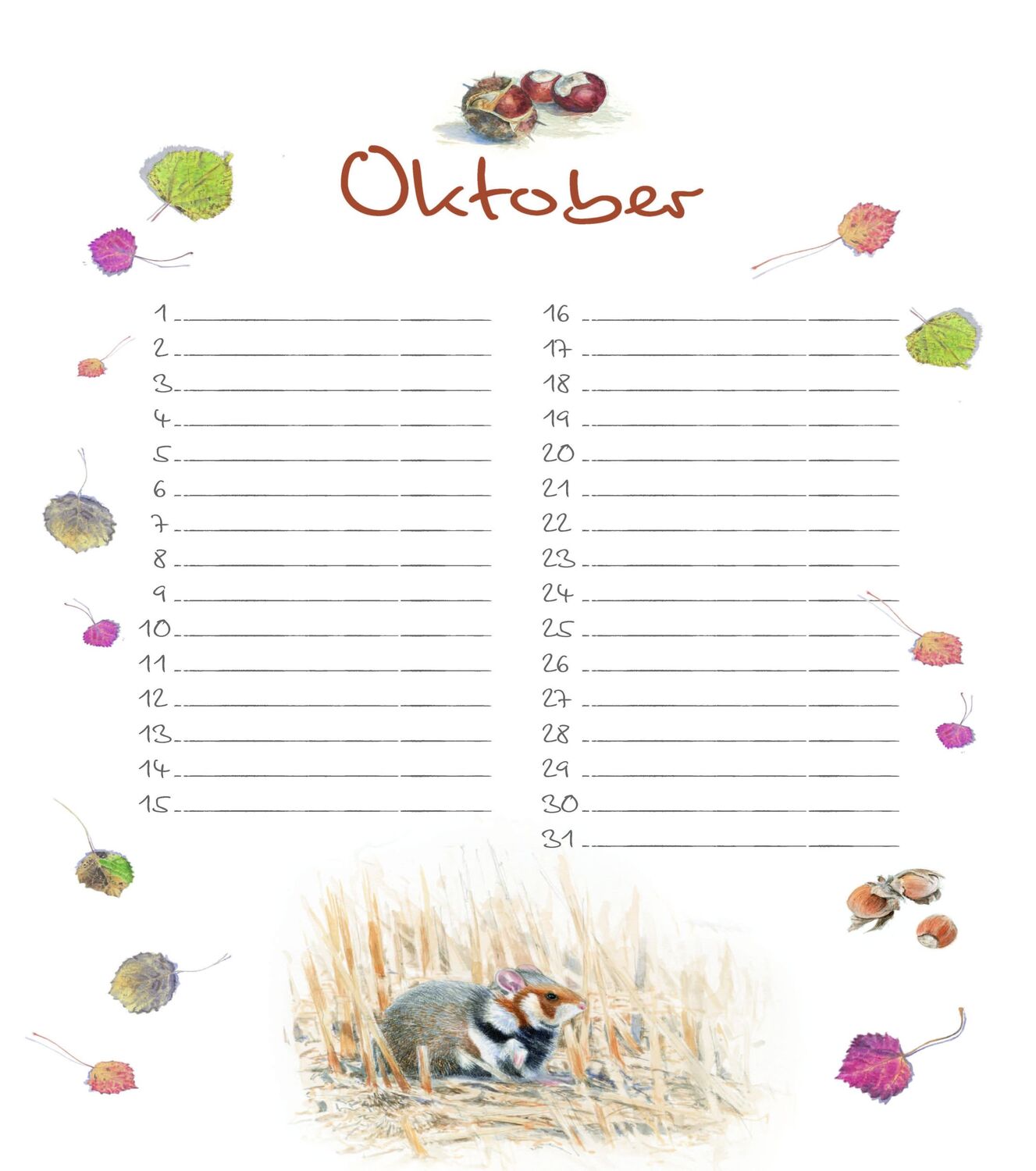 Bild: 9783895664380 | Geburtstagskalender | Naturillustrationen von Christopher Schmidt