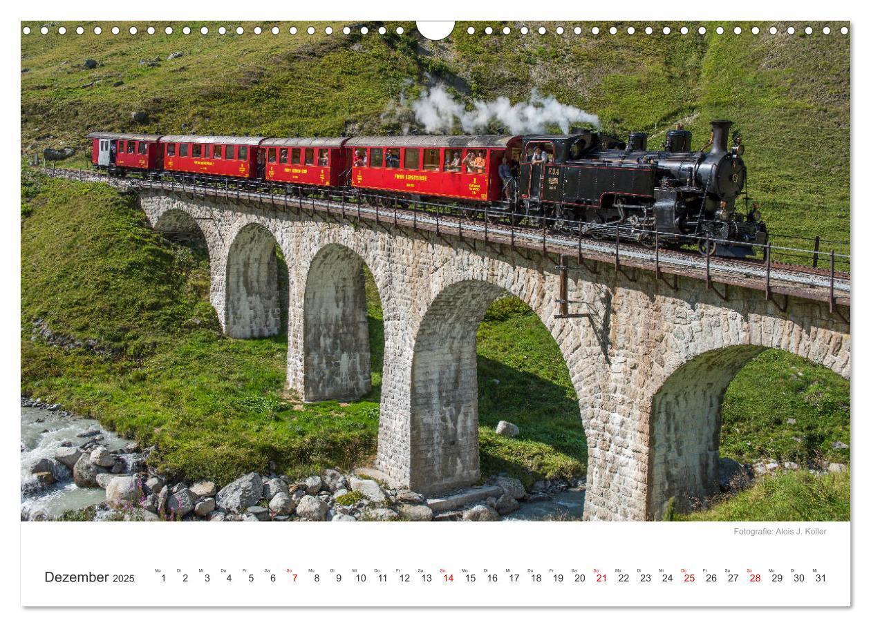 Bild: 9783435427420 | Dampfbahn Furka 2025 (Wandkalender 2025 DIN A3 quer), CALVENDO...