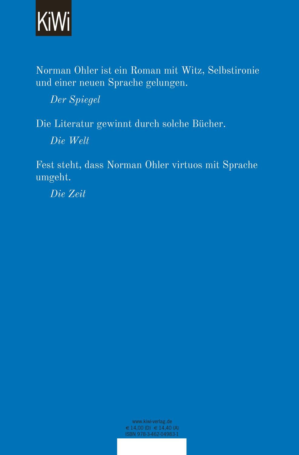 Rückseite: 9783462049831 | Die Quotenmaschine | Roman | Norman Ohler | Taschenbuch | Paperback