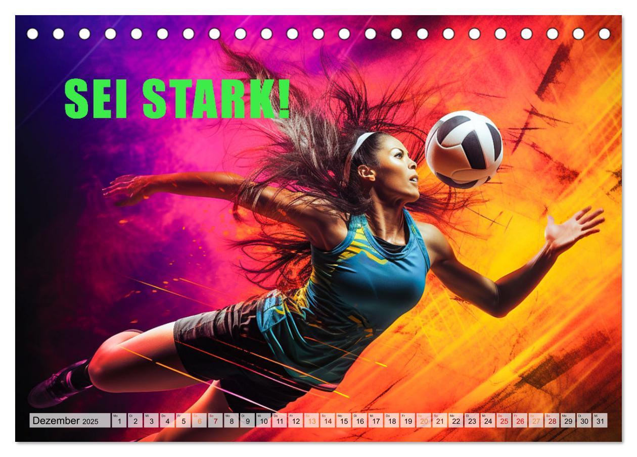 Bild: 9783383863363 | Volleyball und Motivation (Tischkalender 2025 DIN A5 quer),...