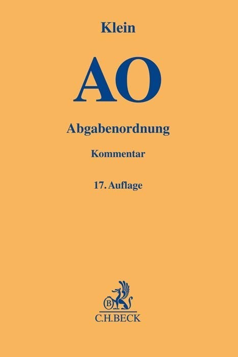 Cover: 9783406801501 | Abgabenordnung | einschließlich Steuerstrafrecht | Klein | Buch | 2023