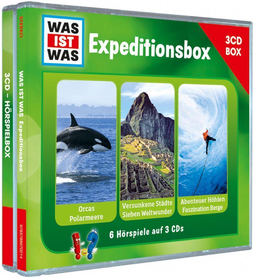 Cover: 9783788670214 | WAS IST WAS 3-CD-Hörspielbox "Expedition" | Manfred Baur (u. a.) | CD
