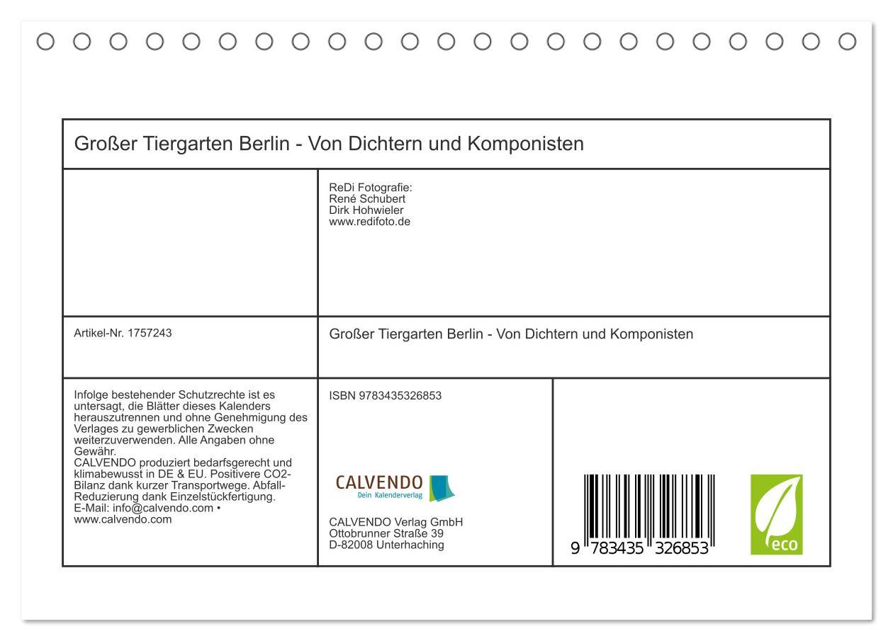 Bild: 9783435326853 | Großer Tiergarten Berlin - Von Dichtern und Komponisten...