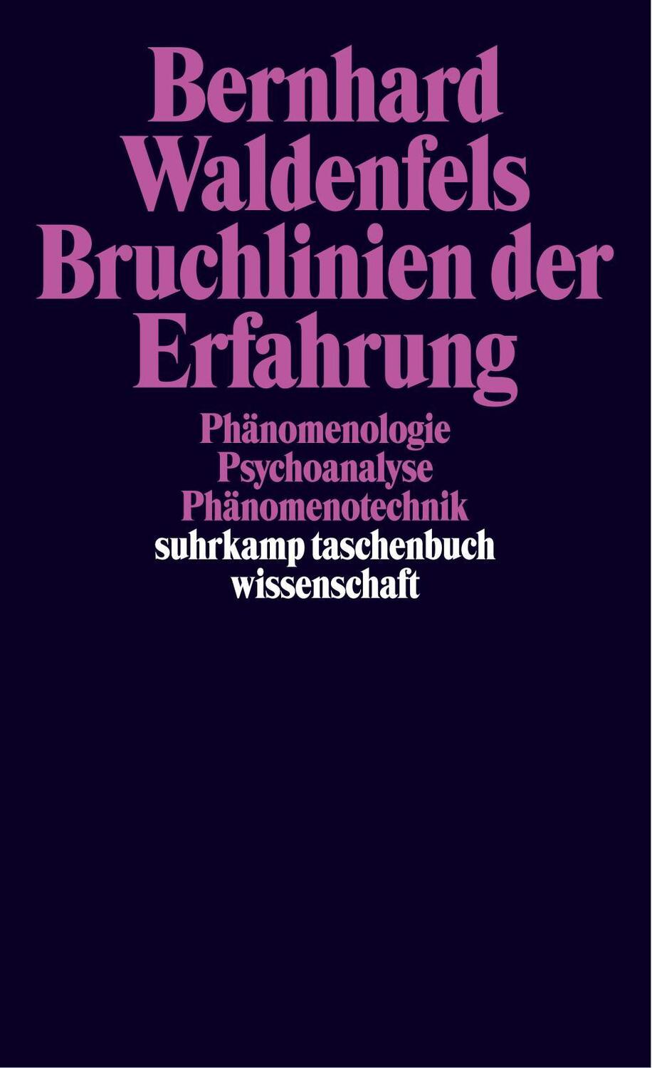 Cover: 9783518291900 | Bruchlinien der Erfahrung | Bernhard Waldenfels | Taschenbuch | 2002