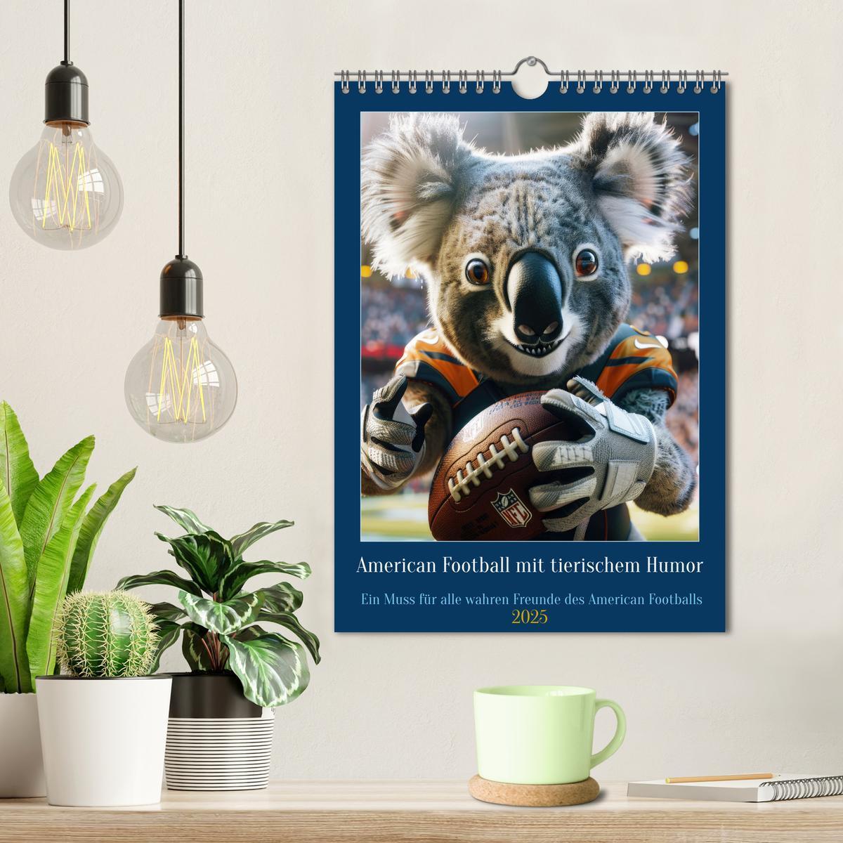 Bild: 9783457163061 | American Football mit tierischem Humor (Wandkalender 2025 DIN A4...