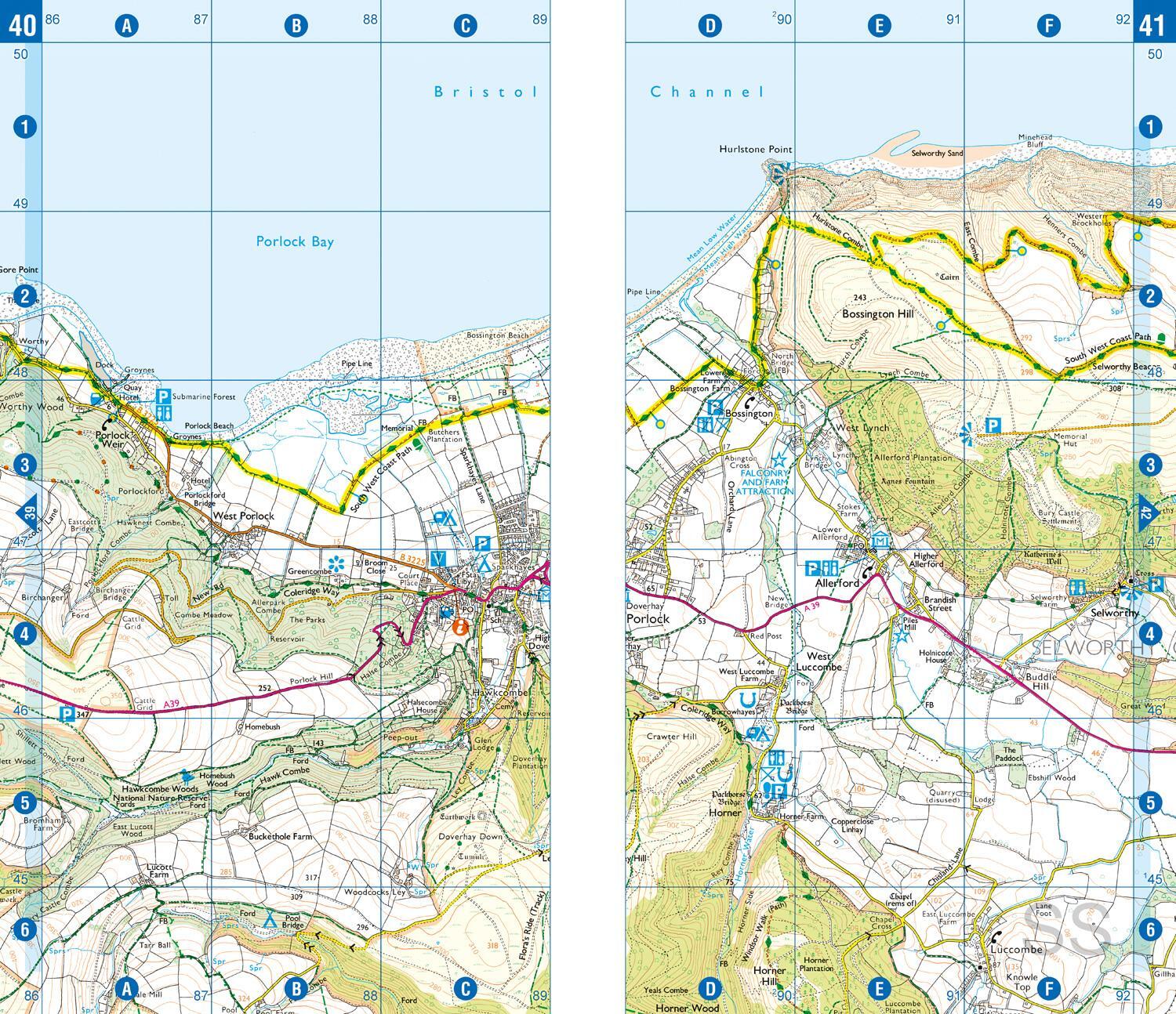 Bild: 9781782571612 | SW Coast Path North Devon &amp; Somerset Adventure Atlas | Taschenbuch