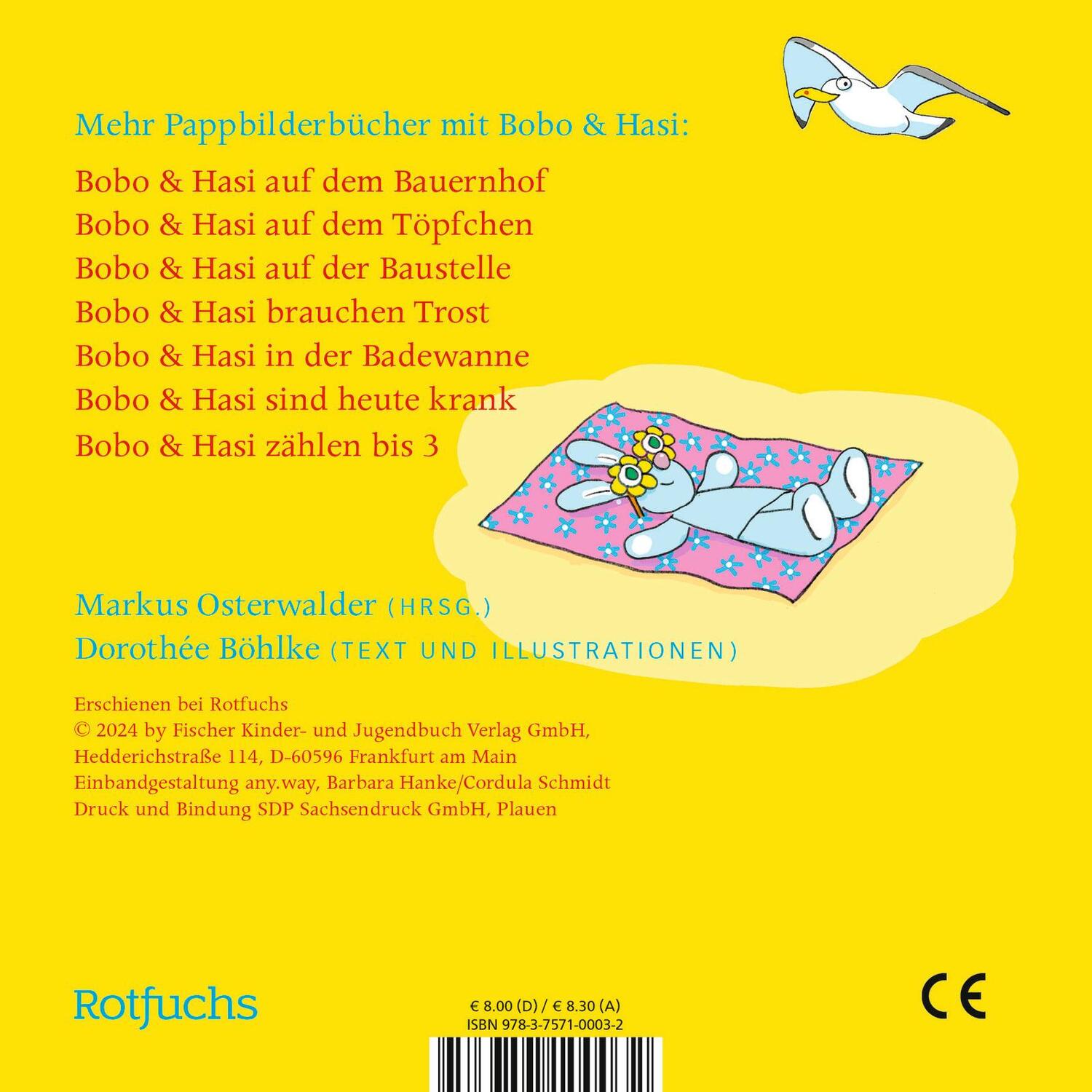 Rückseite: 9783757100032 | Bobo &amp; Hasi verreisen | Pappbilderbuch Kinder ab 1 Jahr | Böhlke