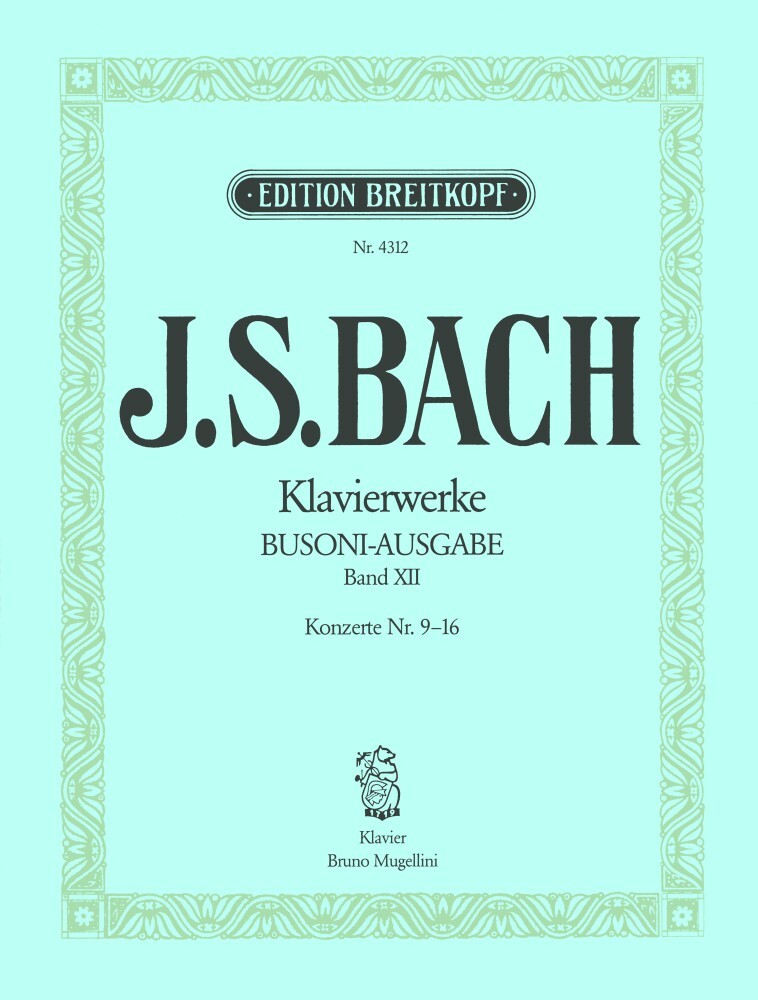 Cover: 9790004162668 | Konzerte versch. Meistern 9-16 | Johann Sebastian Bach | Buch