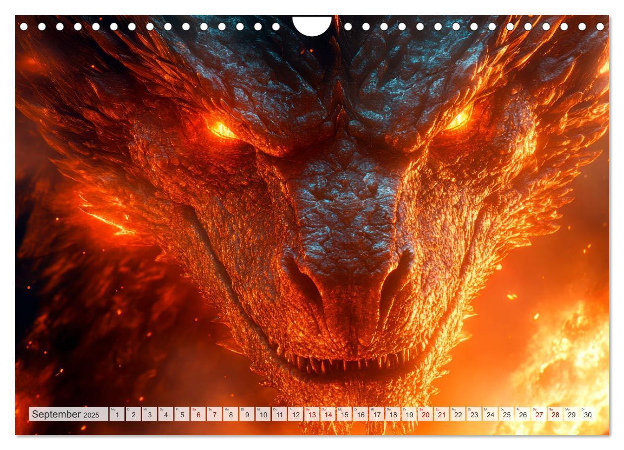 Bild: 9783457181447 | MÄCHTIGE DRACHEN Mystische Wesen (Wandkalender 2025 DIN A4 quer),...