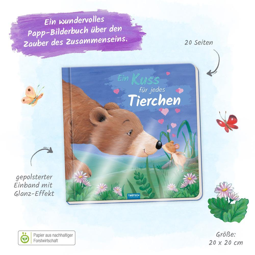 Bild: 9783965528734 | Trötsch Pappenbuch mit Reimen Ein Kuss für jedes Tierchen | Co.KG