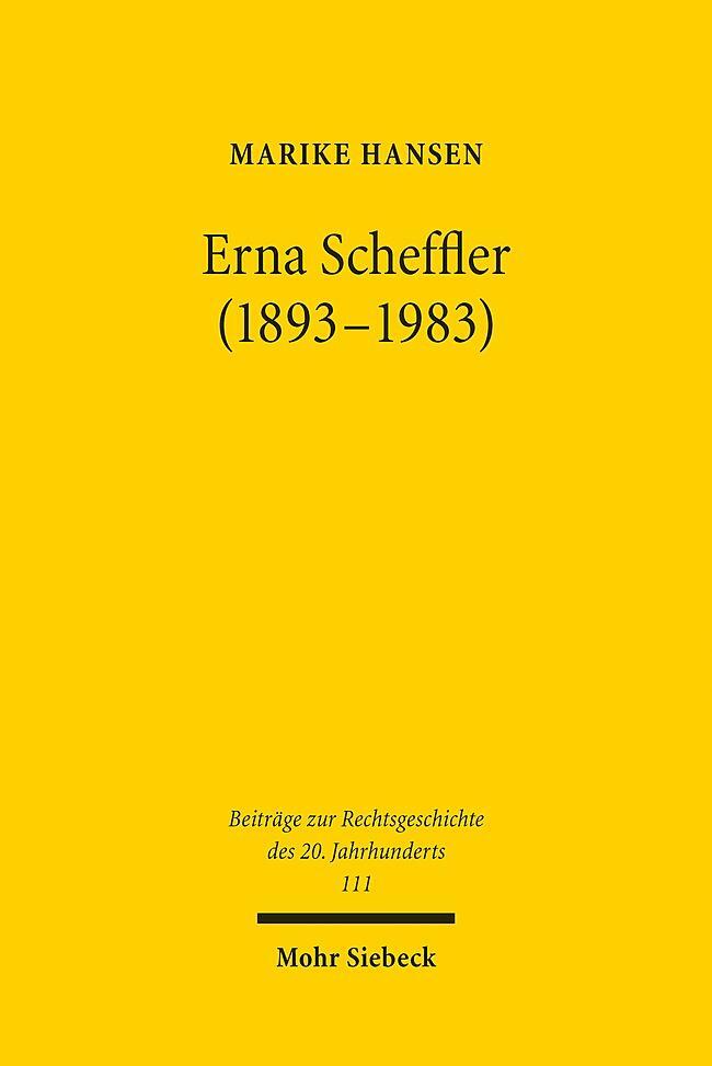 Cover: 9783161576027 | Erna Scheffler (1893-1983) | Marike Hansen | Taschenbuch | Deutsch