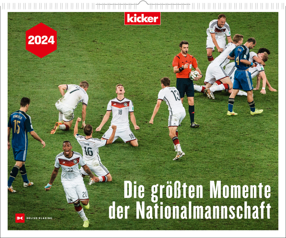 Cover: 9783667126184 | Die größten Momente der Nationalmannschaften 2024 | kicker | Kalender